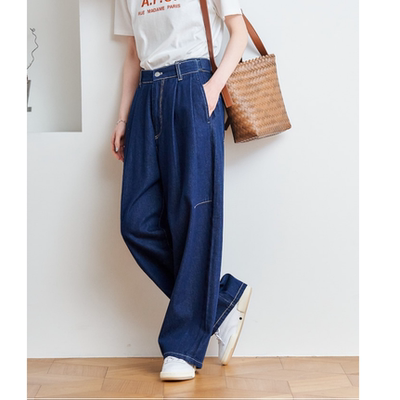 FS2026春夏 休闲百搭款宽松明线牛仔裤 休闲裤