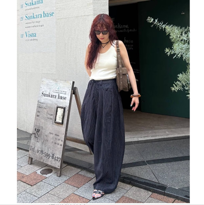 JS2025夏季 人气款 立体感休闲系带气球西装裤