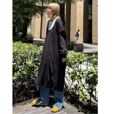 CP2025秋冬 高端线ets蜂巢立体面料侧边拼接U型领连衣裙OP QC