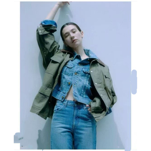 外套 复古撞色领子多口袋直筒工装 纯正 2026春季