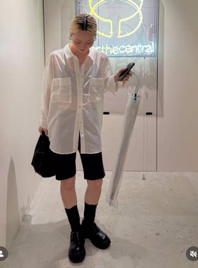 纯正！2026夏季 后背扭结清凉感天丝气质长袖衬衫