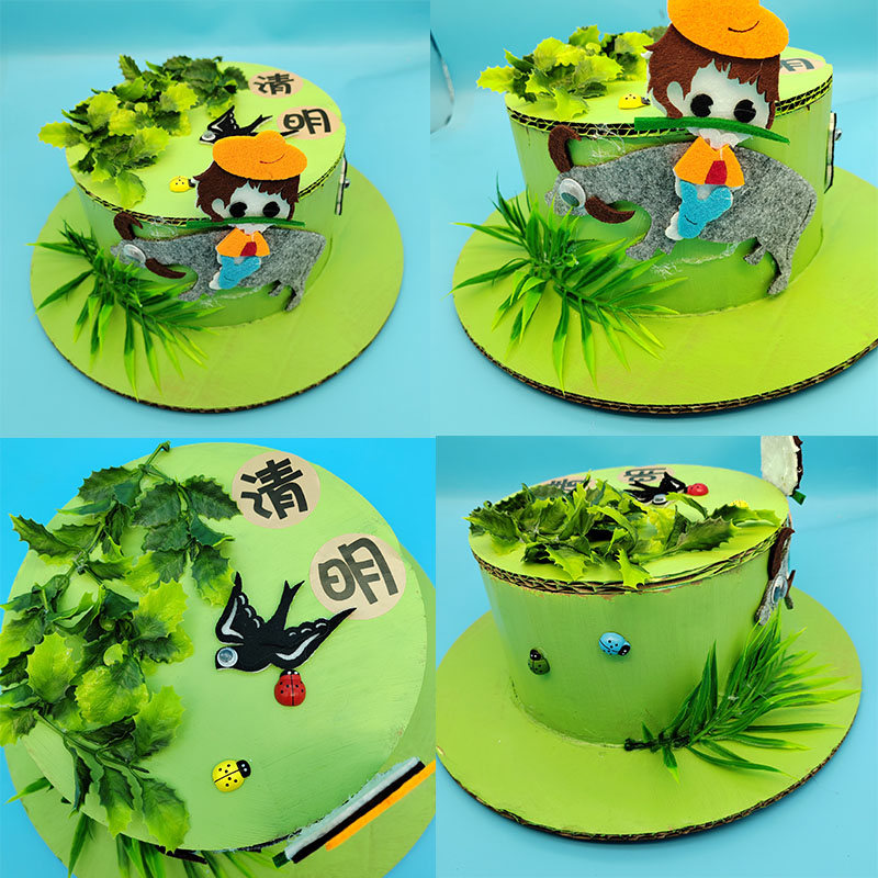 变废为宝手工创意帽 纸板改造帽子 24节气花帽 小学生时装走秀帽