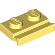 全新乐高LEGO正品零件MOC 32028 1x2 滑槽轨道板 6296519 浅黄色