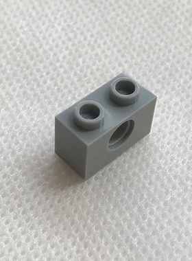 全新乐高LEGO正品零件配件MOC 3700 1x2 带一孔砖 4211440 浅灰色