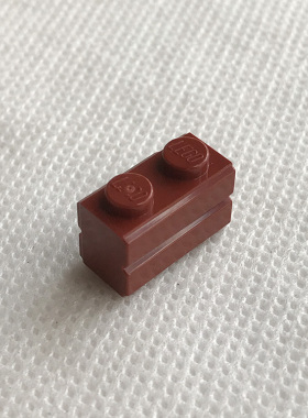 全新乐高LEGO正品零件MOC 98283 1x2 格纹墙砖 6093908 深红色