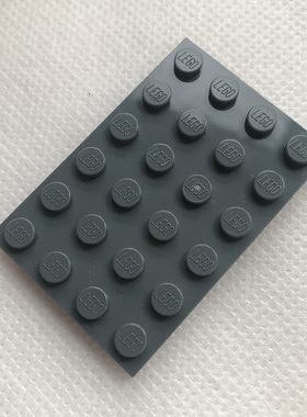 全新LEGO乐高正品零件配件MOC 3032 4x6基础板 4211115 深灰色
