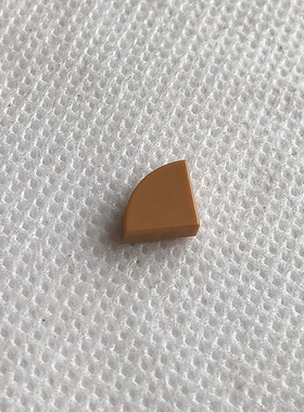 全新LEGO乐高正品零件MOC 25269 1x1 1/4圆光面板 6248536 中肉色