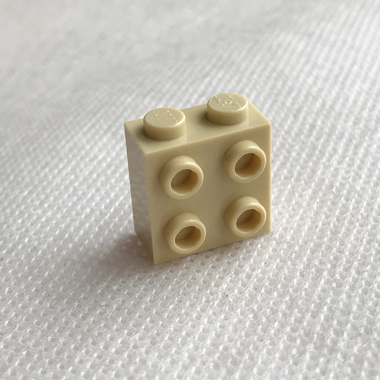 全新乐高LEGO零配件 22885 1x2 单面带凸点砖 6214334 米色