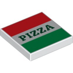 全新乐高LEGO零件 3068bpb1045 手持2X2 印刷件 PIZZA盒 6175184