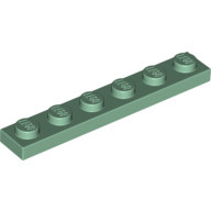 全新乐高LEGO正品零件配件MOC 3666 1x6 基础板 6099187 沙绿色