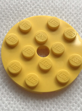 全新LEGO乐高正品零件配件MOC 60474 4x4 带孔圆板 4515349 黄色