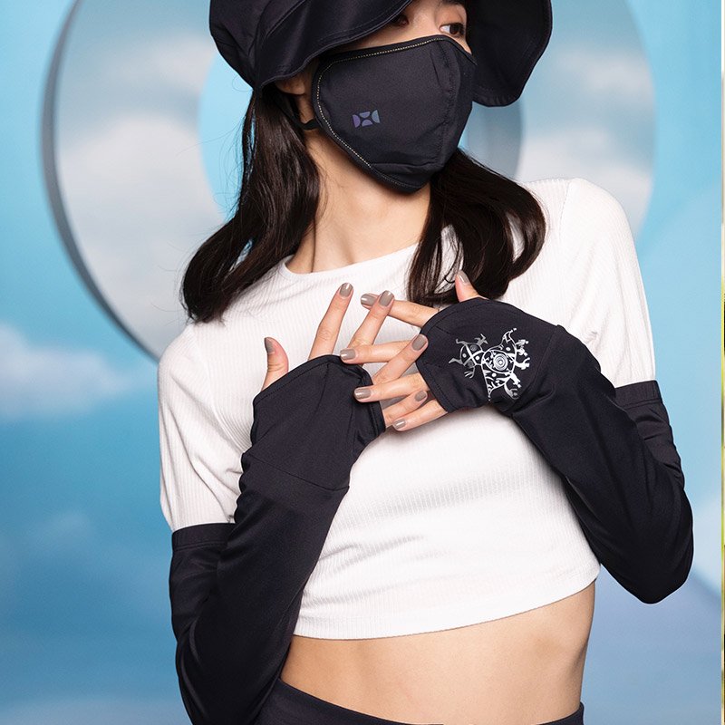 新款 后益袖套hoii防晒防护紫外线 美肤袖套衣帽男女夏季速干吸汗