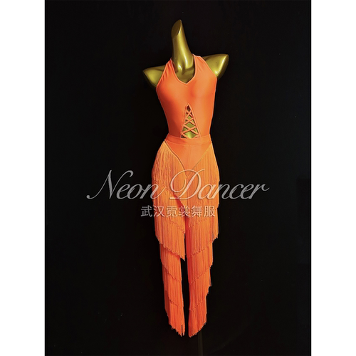 女拉丁流苏裤艺考练功套装