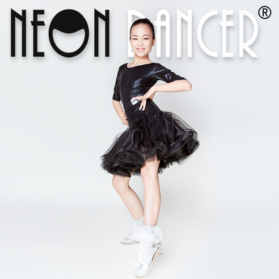 新款公主女童比赛服美人条拉丁舞