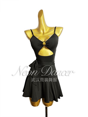 Neon Dancer女拉丁舞服 Alika新款练功服套装 吊带上衣+包臀围裙