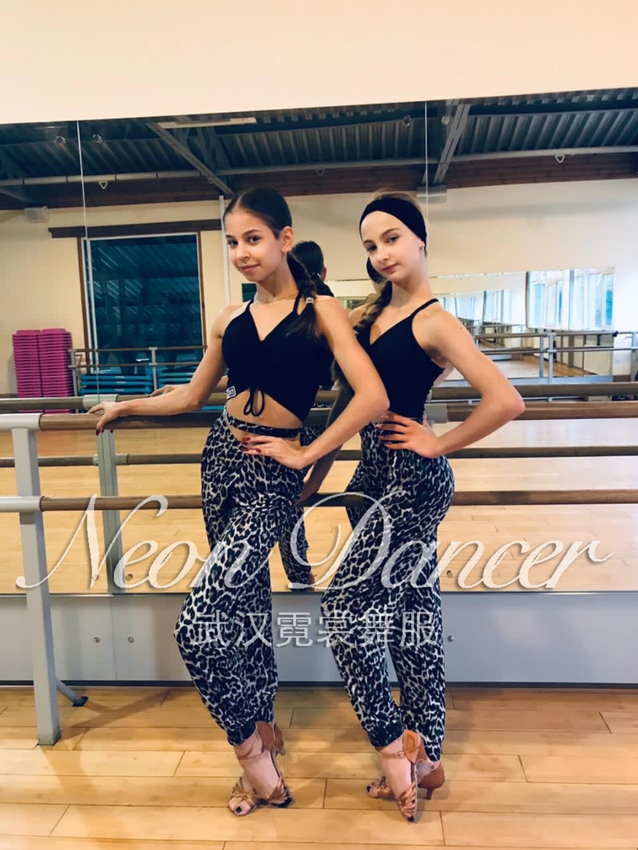 neon dancer 女拉丁舞服 星光俱乐部alika同款 豹纹裤 女拉丁裤