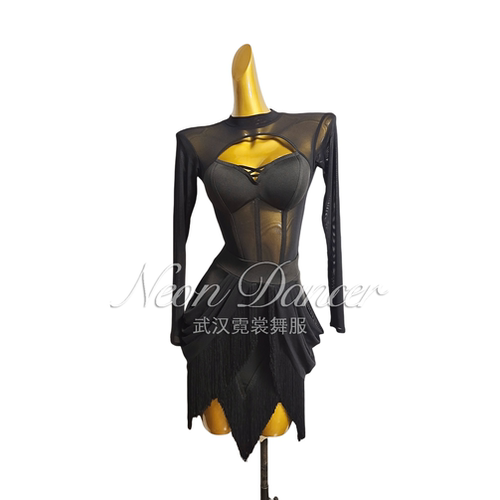 女拉丁高领长袖练功艺考套装