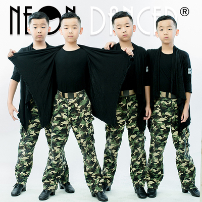 dancer少儿迷彩水晶棉练功口袋裤