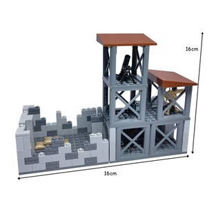 移动阵地沙盘场景玩具模型 军事系列变形堡垒 小颗粒拼装 中国积木