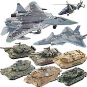 旭嘉歼20战斗机苏57飞机模型A10轰炸机军事拼装 积木F14玩具坦克