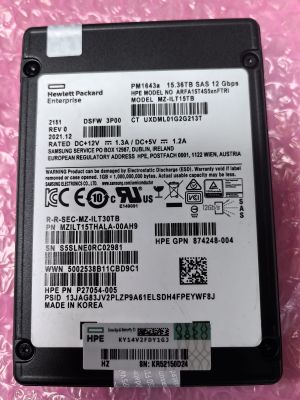 HPE 874248-004 三星 PM1643a 15.36T SAS 12GB/S固态硬盘
