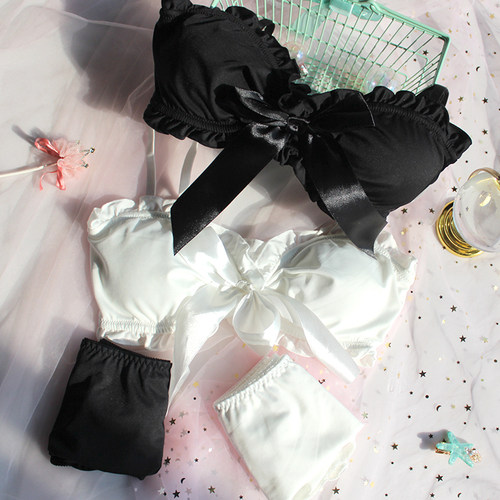 可爱风萝莉软妹蝴蝶结文胸套装