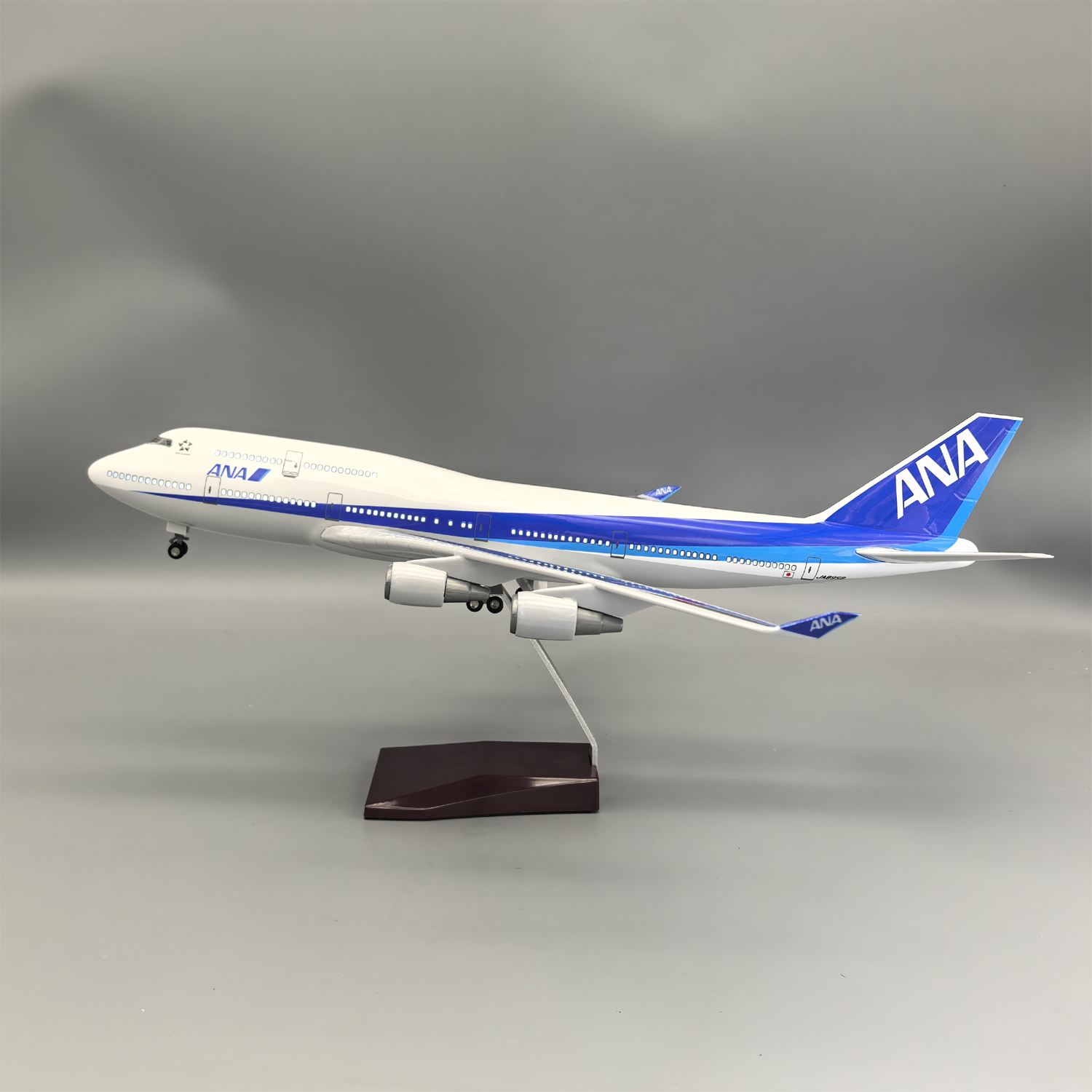 带灯日本全日空航空747仿真民航客机飞机模型航空摆件礼品礼物ANA