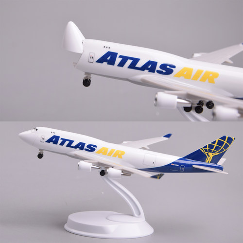 20cm开舱门仿真国泰航空华航亚特拉斯747货机飞机UPS模型摆件