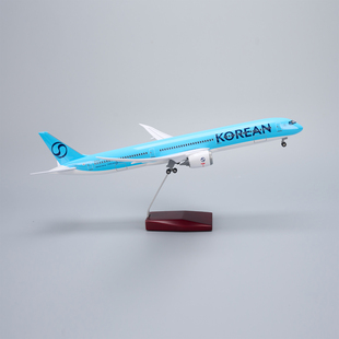 带灯47cm大韩航空波音787 Air 10仿真飞机模型摆件收藏礼物Korean