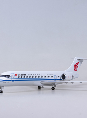 带灯国际航空国航客机飞机模型商飞ARJ21仿真C909民航摆件航模男