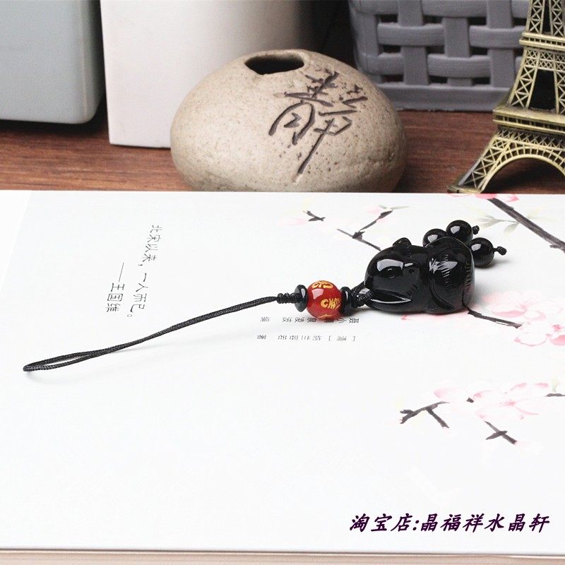 天然黑曜石鼠挂件 生肖水晶老鼠手机坠链U盘包包百搭饰品男女吊坠,饰品/流行首饰/时尚饰品新,项坠/吊坠,淘宝优惠券,粉丝福利购,淘宝优惠卷