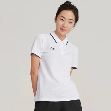李宁运动健身时尚系列女子舒适耐洗短袖POLO衫