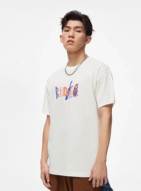 李宁韦德反伍特价男女同款夏短袖T恤情侣圆领常规款文化衫宽松型