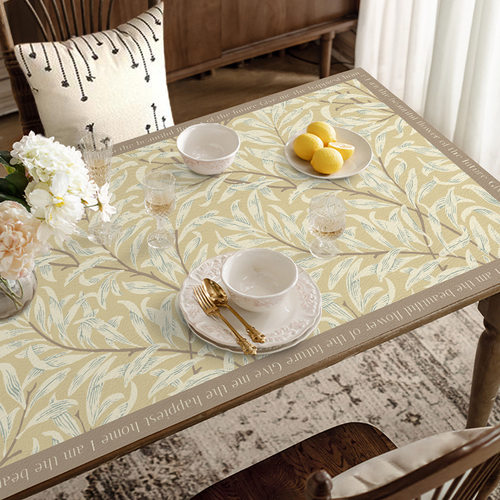 美式皮革餐桌垫防水防油防烫免洗