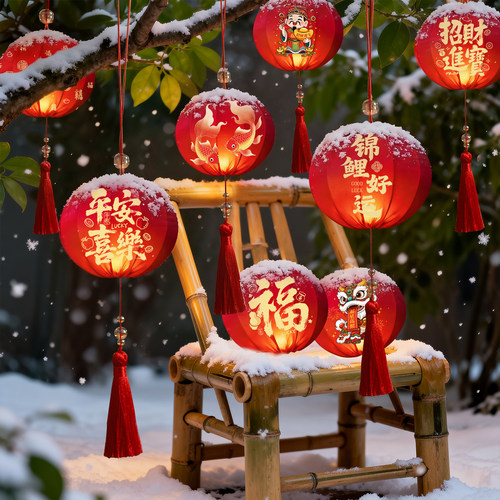 2026马年发光小灯笼挂件