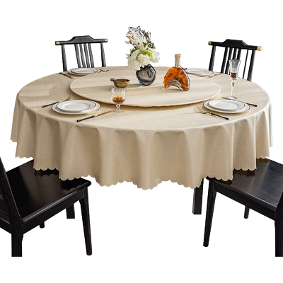 至佑欧式PU防水免洗圆转桌桌布