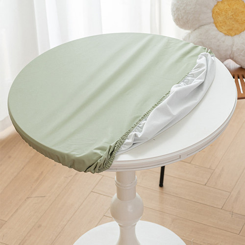 至佑简约皮革全包防滑圆桌套