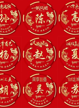 红色金色龙凤微信抖音头像好看霸气个人名字签名商务发财头像制作