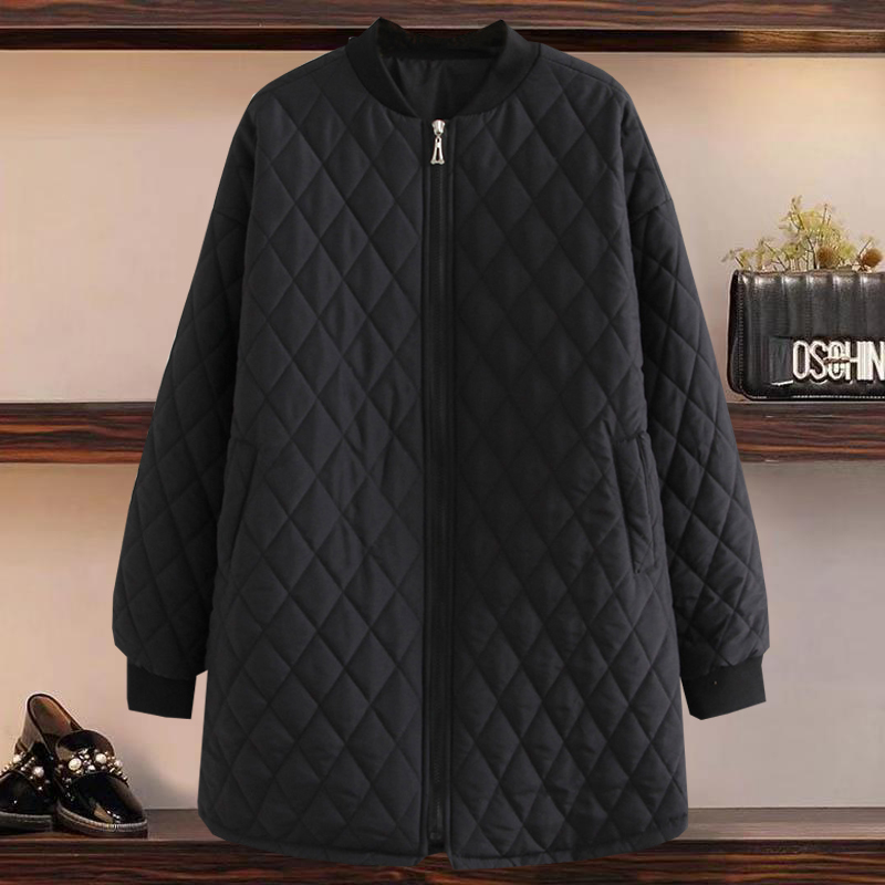 立领拉链棉衣棉袄宽松显瘦