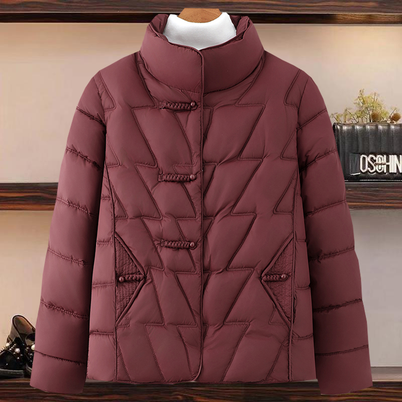 时尚妈妈装丝绵棉袄冬装中式外套