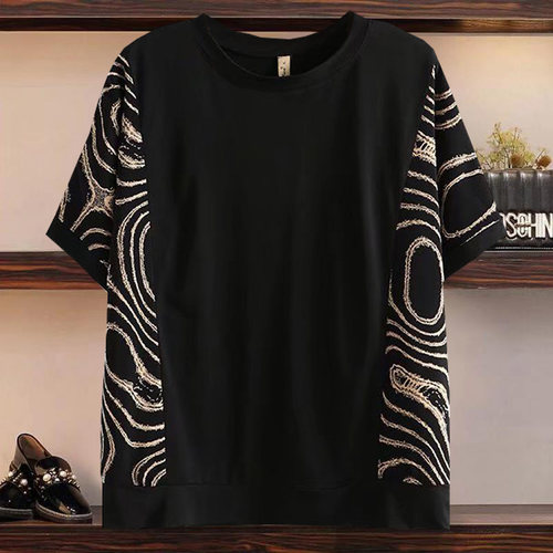 短袖印花棉质民族风T恤