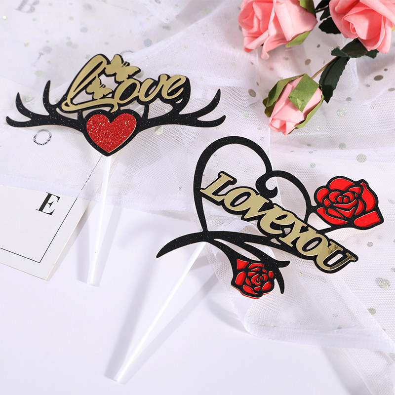 情人姐蛋糕装饰 玫红花蛋糕插旗loveyou蛋糕插牌520惊喜蛋糕插卡,节庆用品/礼品,节日装扮用品,淘宝优惠券,粉丝福利购,淘宝优惠卷