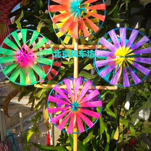 四鼓八轮风车八方来财四平八稳财神风车吉祥风车庙会风车新文创