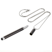 进口 展会签字笔 高档触屏笔 德国TROIKA 金属长链条挂颈脖圆珠笔