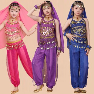 西游记玉兔精服装角色扮演女妖精印度舞肚皮舞儿童演出服天竺少女