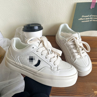 百搭潮鞋 2023春季 女低帮ins风街拍板鞋 复古平底米色帆布鞋 女 新款