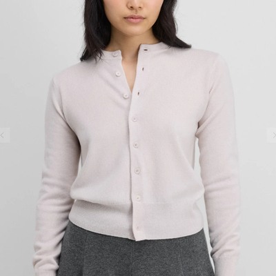 外贸原单 北欧女士经典简约舒适山羊绒衫针织0感无压力小开衫