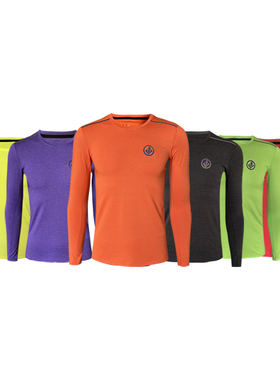 北斯途吸湿发热保暖薄绒吸汗速干运动健身马拉松越野休闲长袖T恤