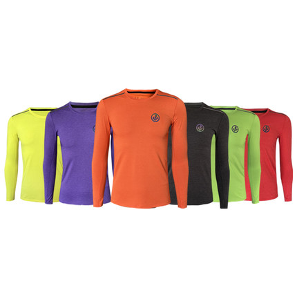 北斯途吸湿发热保暖薄绒吸汗速干运动健身马拉松越野休闲长袖T恤