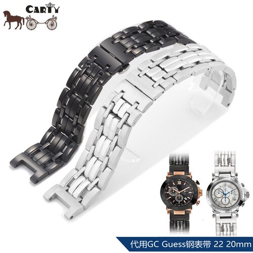 Apes钢表带 代用GC GUESS 表带 钢带22*13MM 20*11MM 凹口